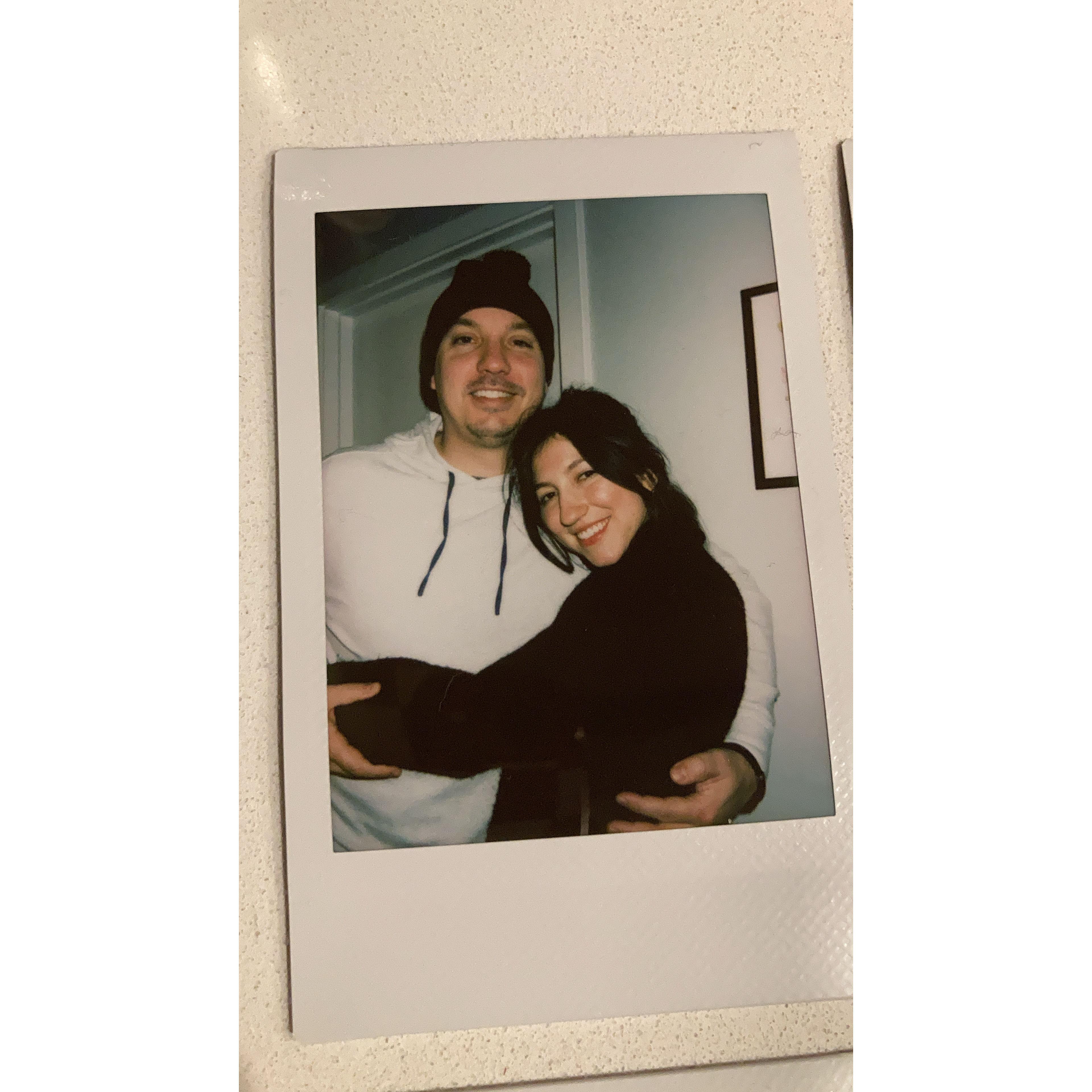 12/25/22: Our first XMAS together. We got "snowed" in & had to stay in Seattle. Our group of friends got together for some fun & captured the good times with our polaroid. -bp