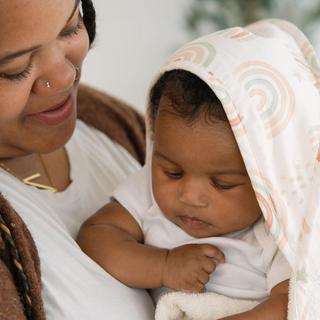 Parker Rainbow Baby Hooded Towel