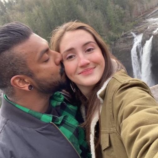 Rachael’s first time in Seattle. We got engaged at this waterfall 8 months later.