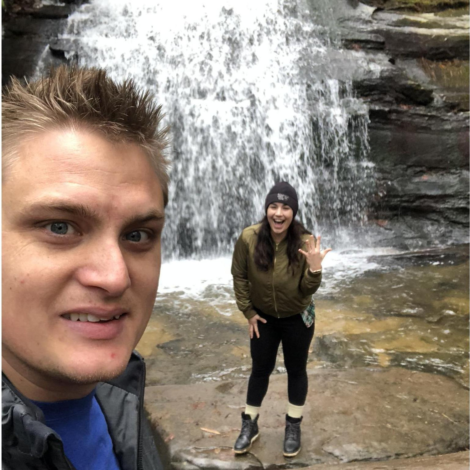 10 minutes after Lance proposed. We will forever love Blue Ridge.