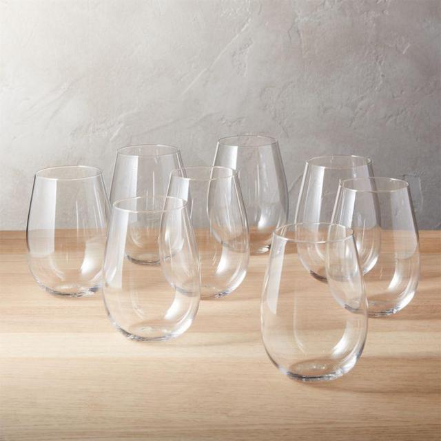Set of 8 True Stemless Wine Glasses