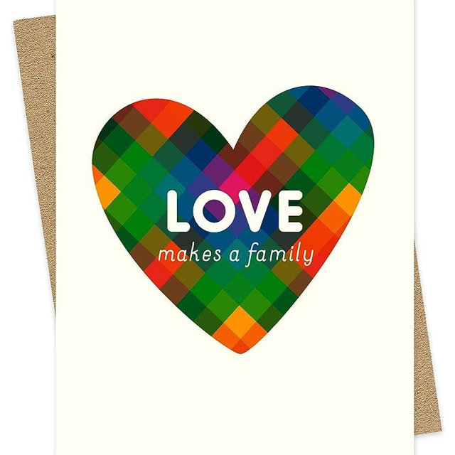 Night Owl Paper Goods Patchwork Heart Greeting Card