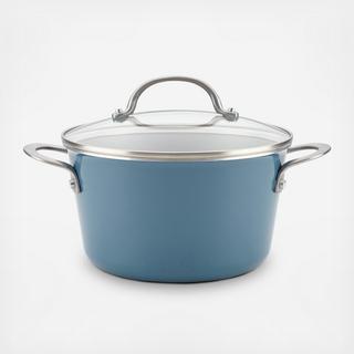 Porcelain Enamel Covered Saucepot