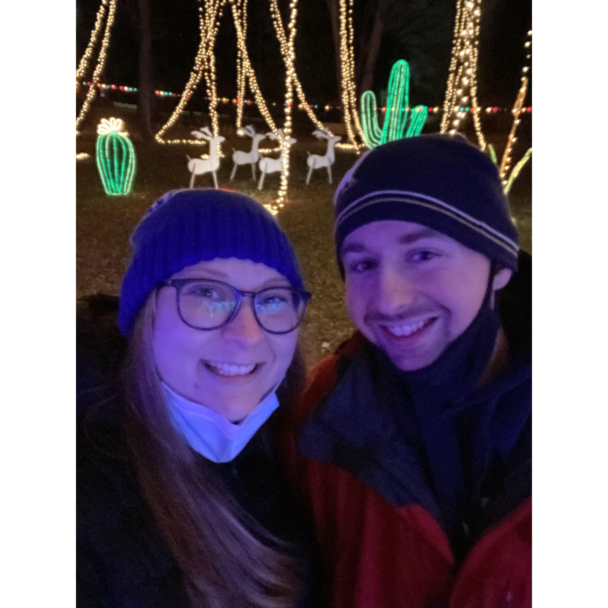Exploring holiday lights, one of Kaley's absolute favorite parts of winter.