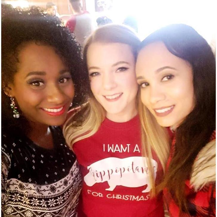 With Evangelina and Krista at our annual Friendsmas. We are fun and oh so silly!