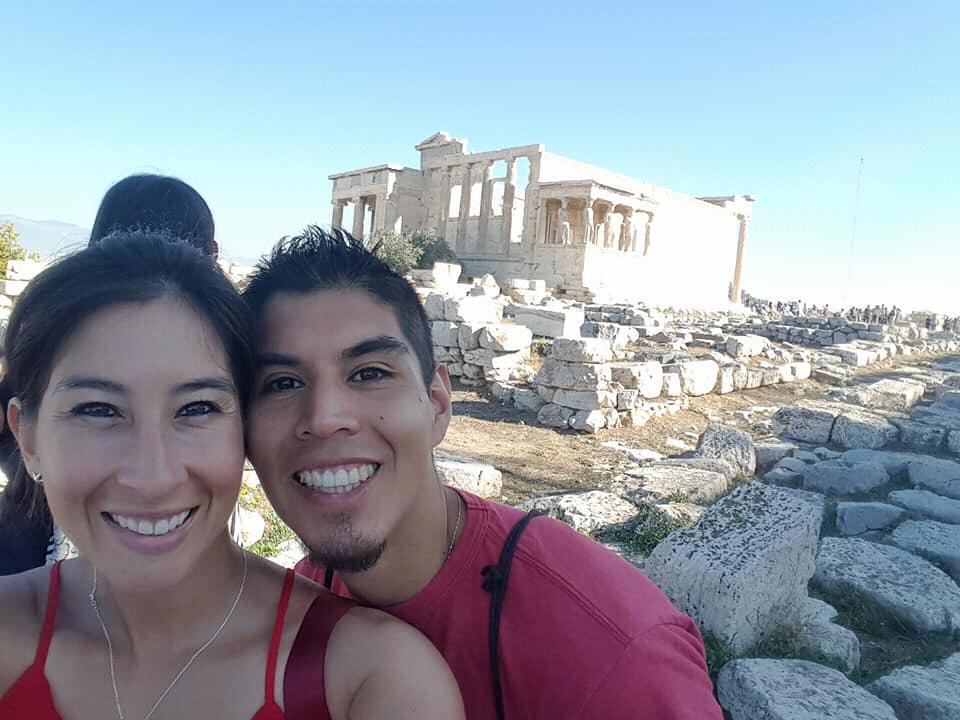 Touring Athens, Greece on Roberto’s first trip to Europe