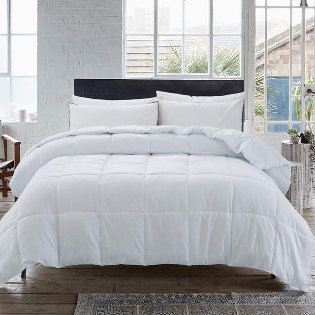 Cosybay Down Alternative Comforter- White Corner Duvet Tabs- Lightweight All Season Duvet Insert-Stand Alone Comforter – King Size(102×90 Inch)