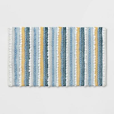 32"x20" Textured Bath Rug Aqua - Opalhouse™