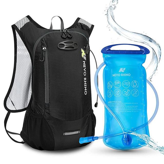 Lightweight Hydration Backpack, Running Backpack with 2L Water Bladder, Hydro Water Daypack for Cycling Hiking Rave for Men Women Kids