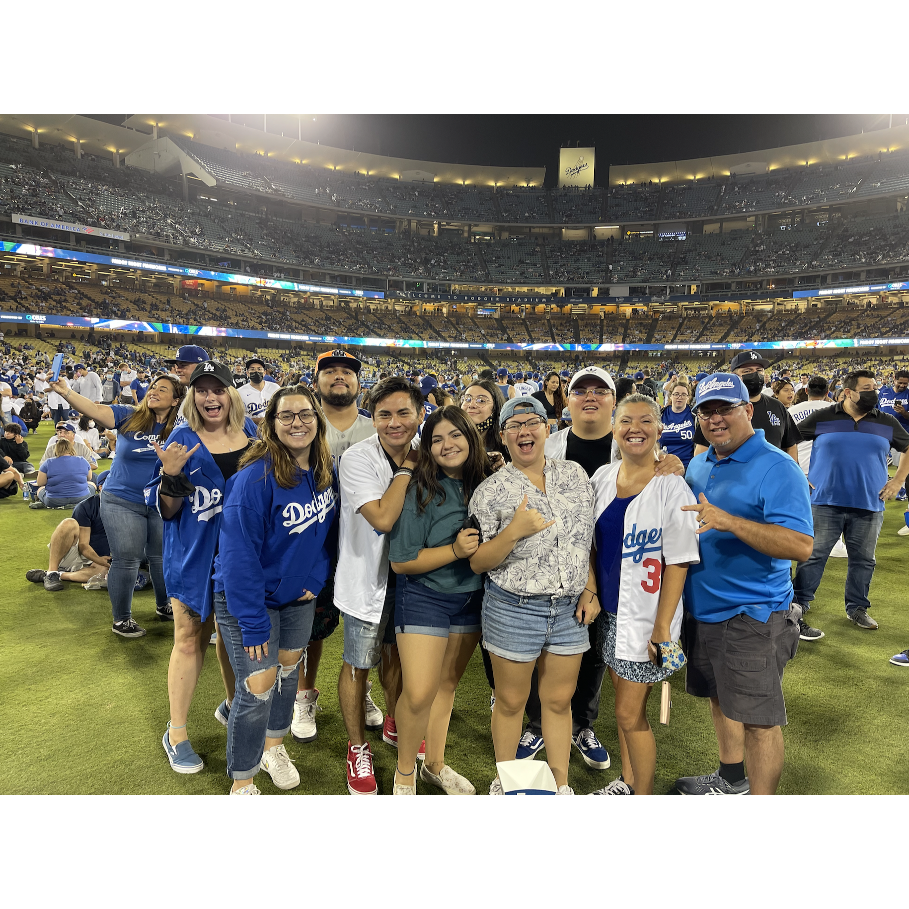 Dodger game with family