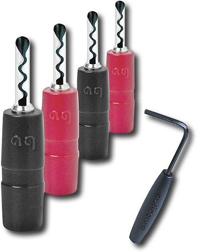 AudioQuest - Set-Screw Banana Plugs (4-Pack) - Black
