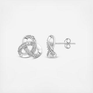 Diamond Love Knot Earrings