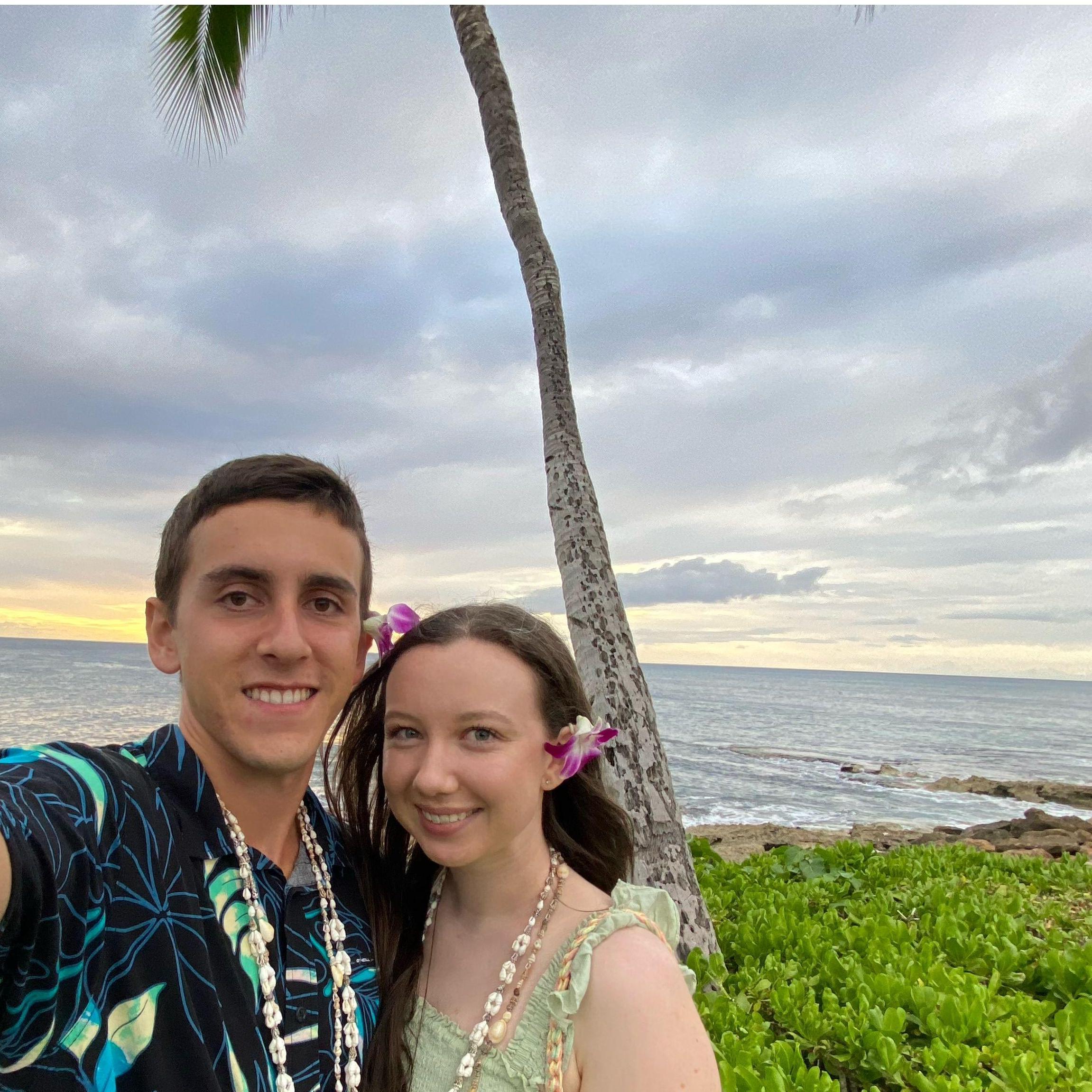 We celebrated our engagement with a Lu'au