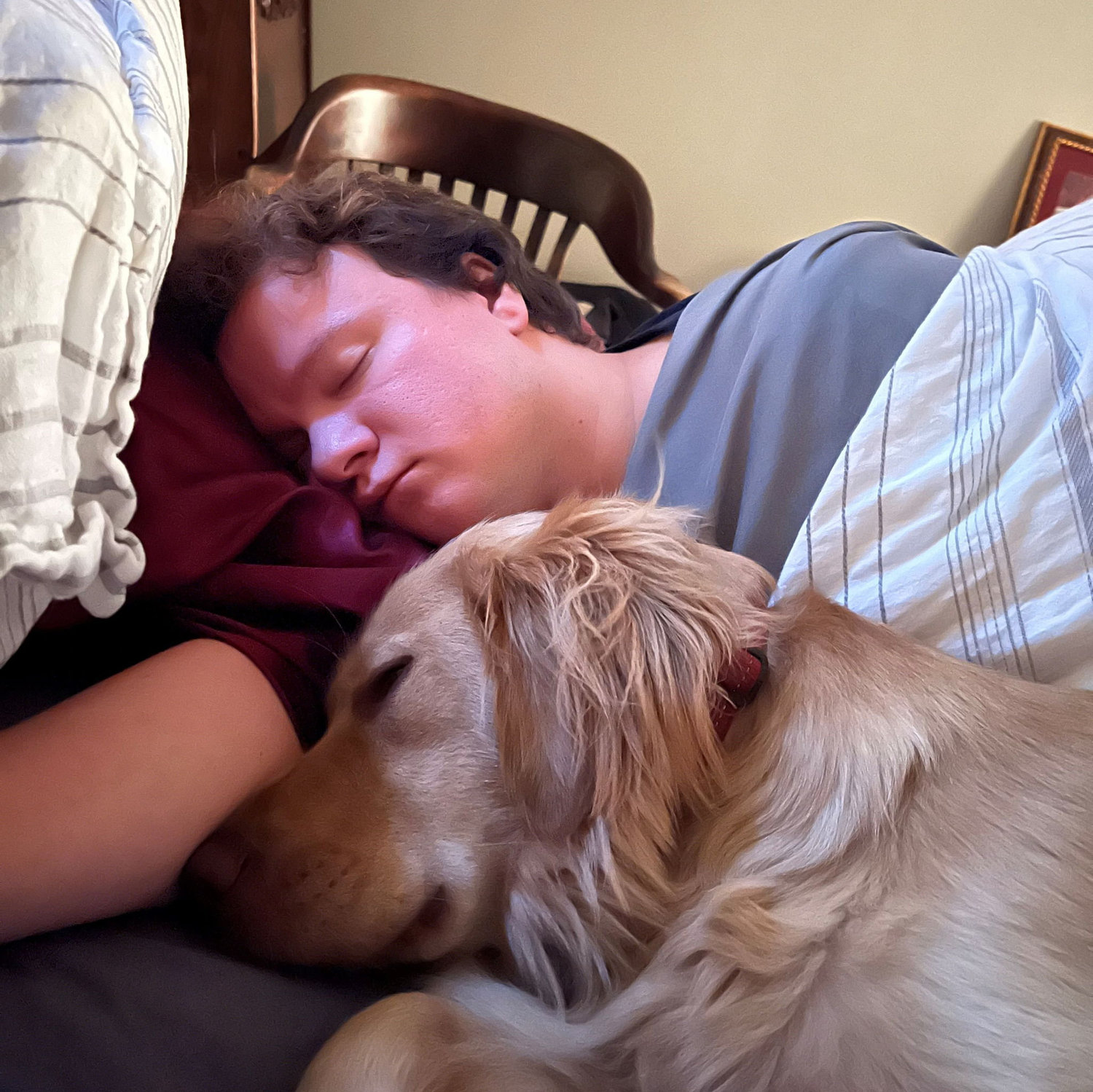 Daniel loves to dog sit Rose