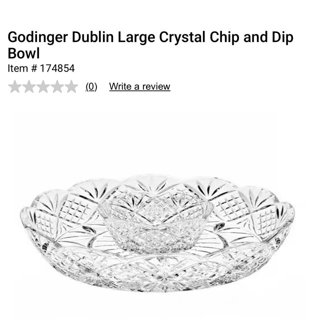 Godinger Dublin Large Crystal Chip and Dip Bowl - Boscov's