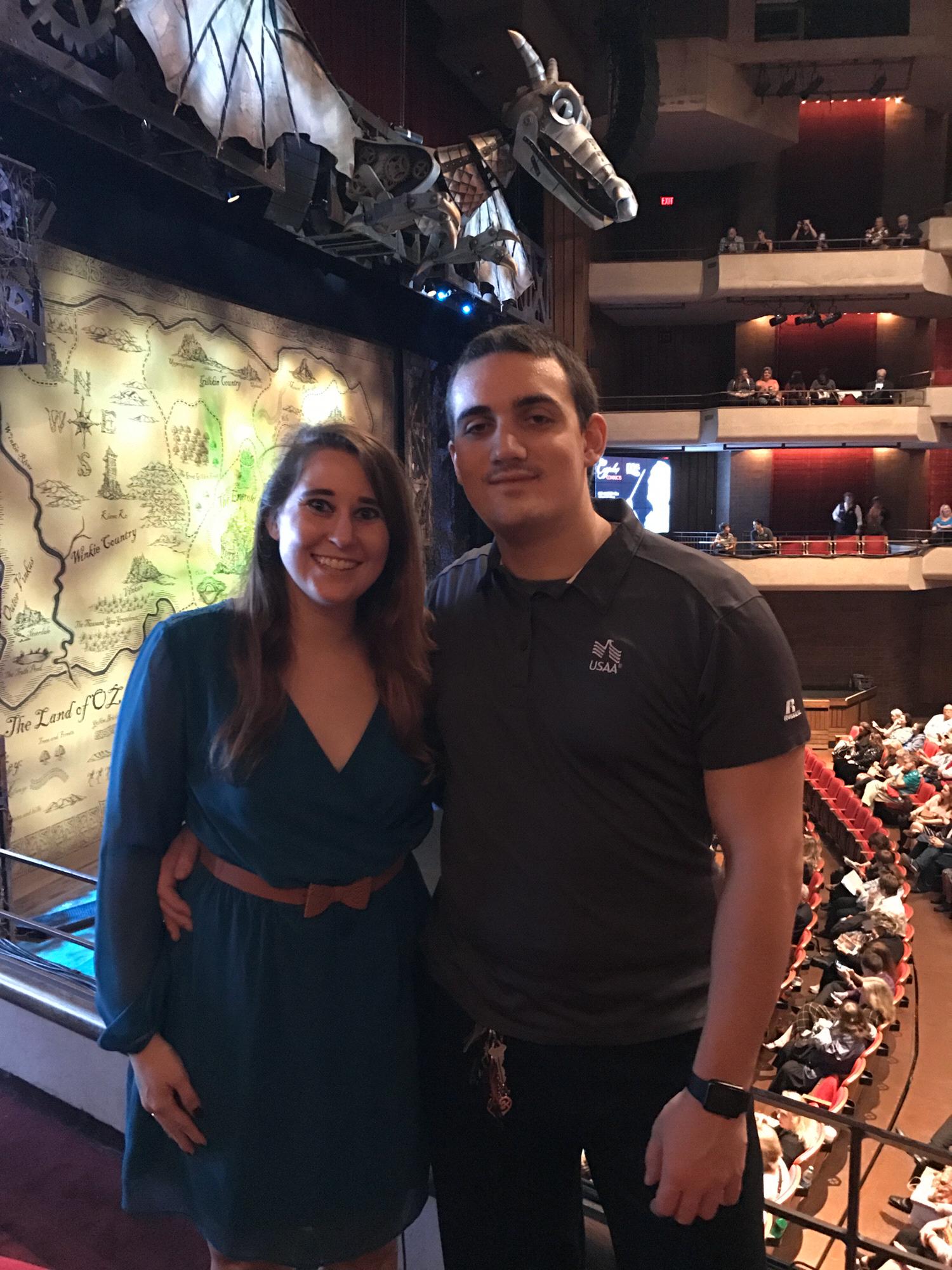 Our first musical together! Really Matt's first at all, he went for me but ended up loving it!