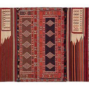 Isaac Synthetic Kilim Rug, 3 x 5', Red Multi