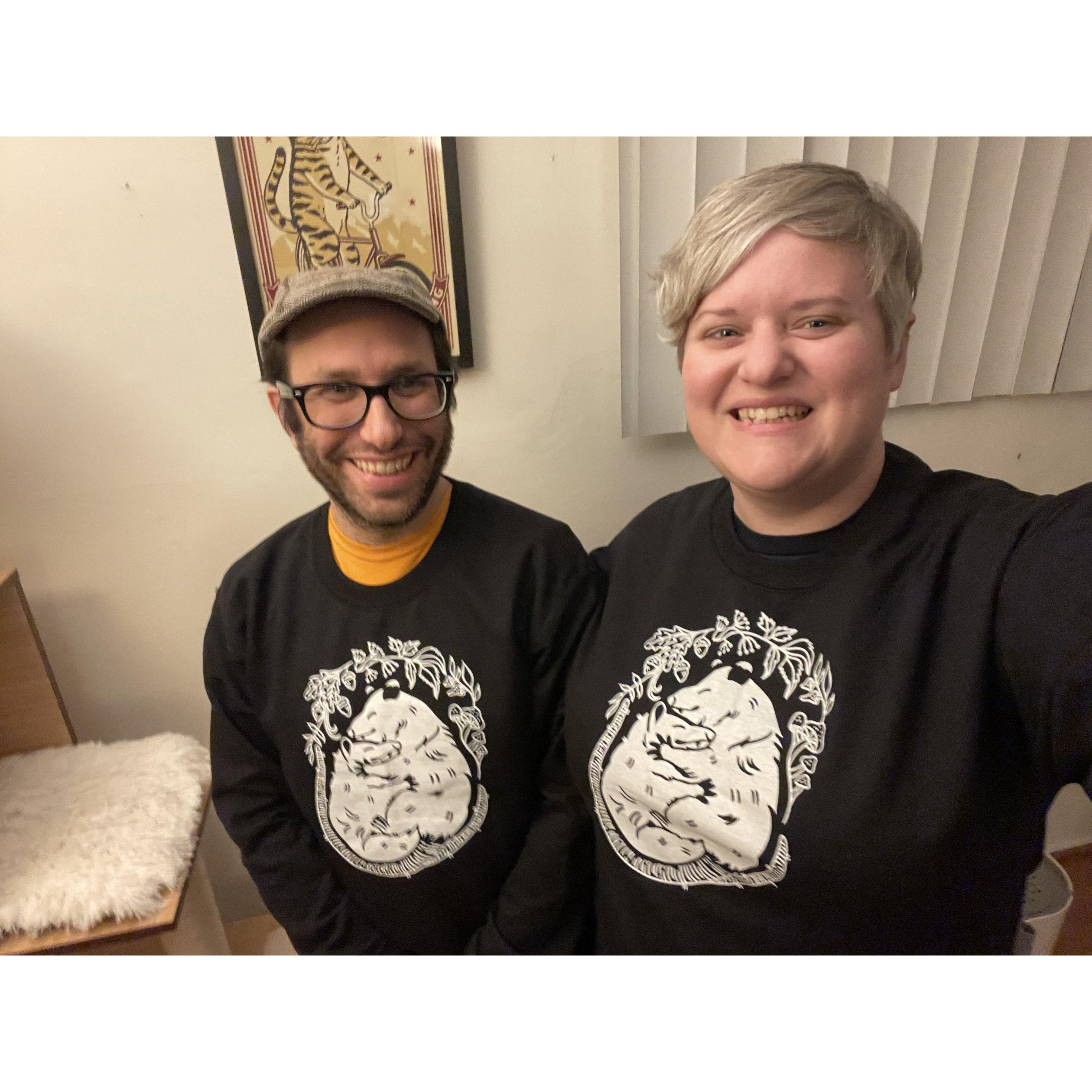 We’re one of those matching outfit couples.