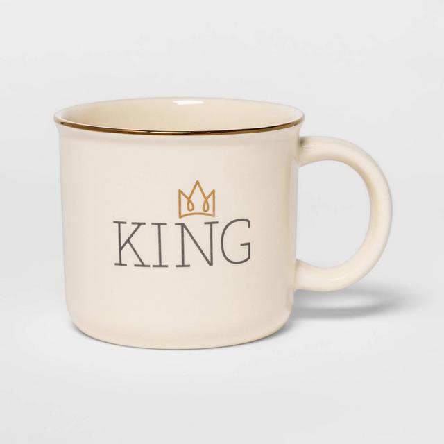 15oz Stoneware King Camper Mug White - Threshold™