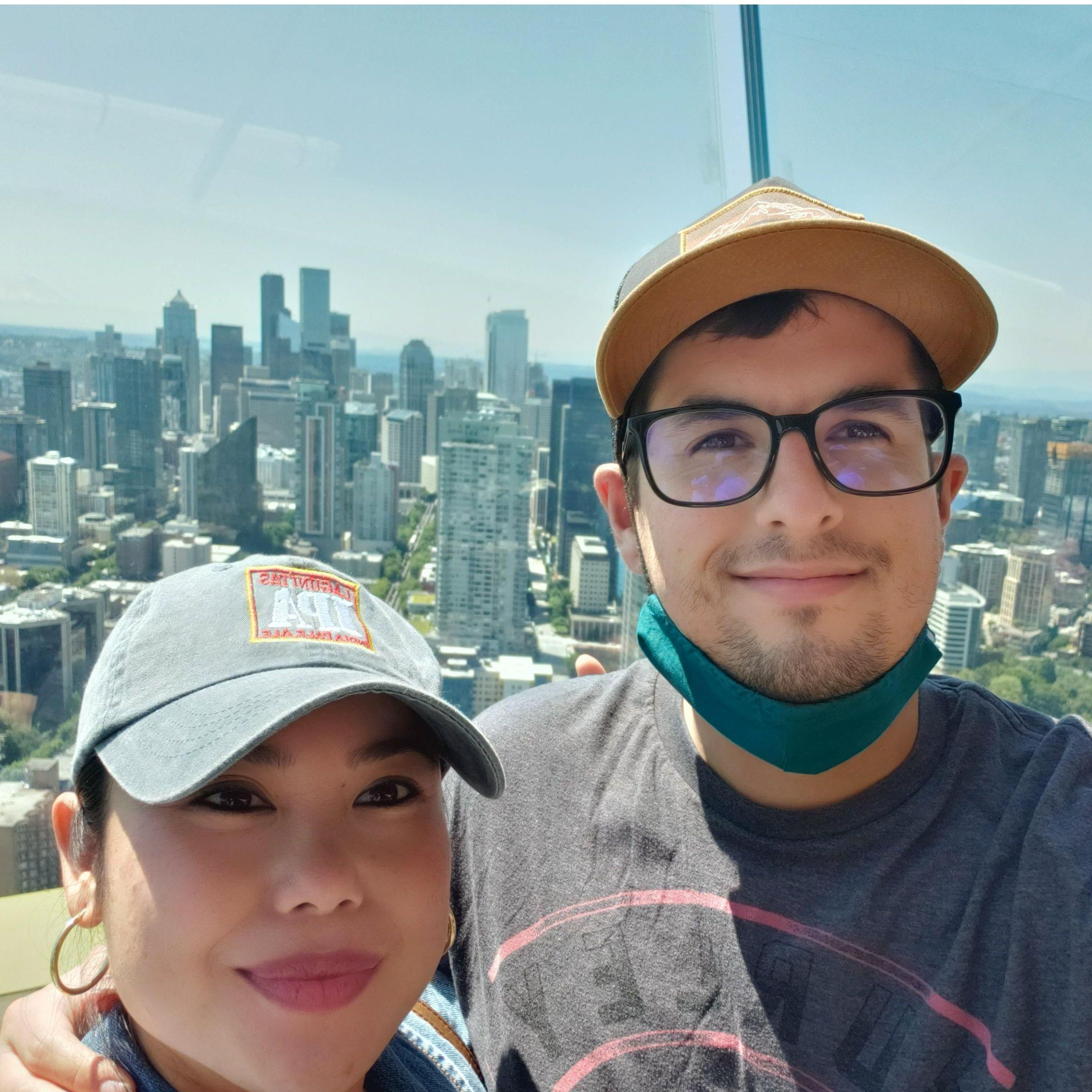 Us at the Space Needle, Seattle, WA
