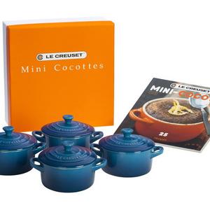 Le Creuset - Mini Cocottes Set with Cookbook - Marseille Blue