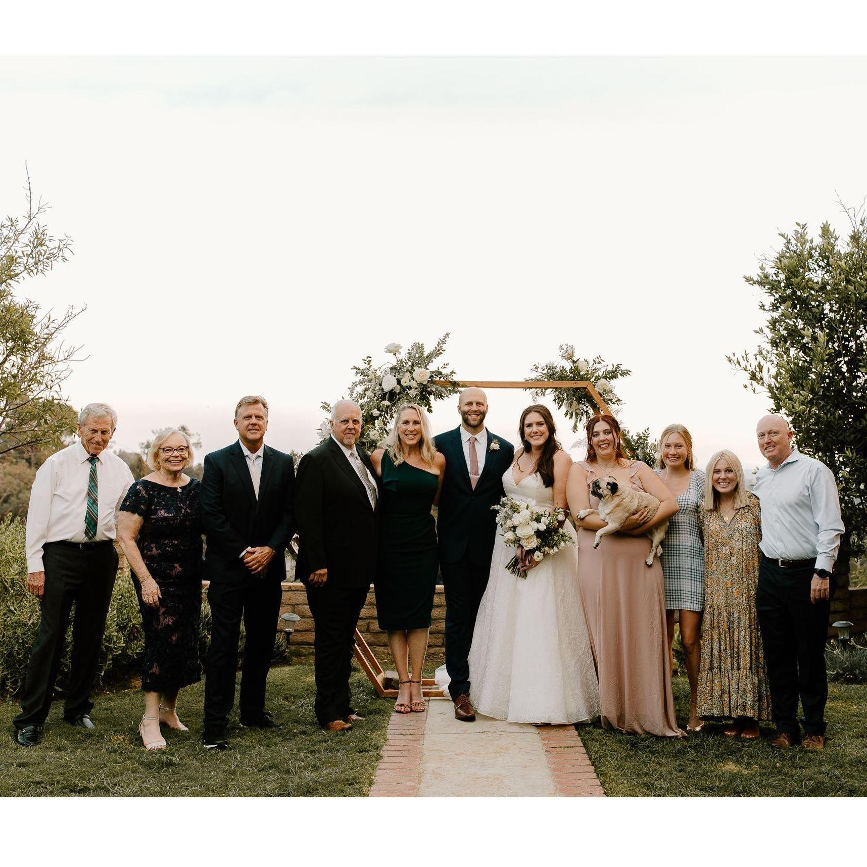 Tyler's family at the wedding.