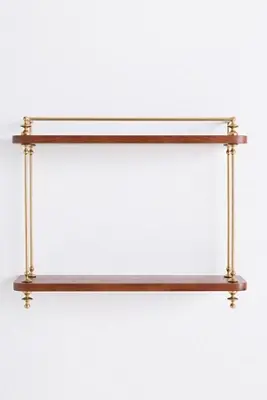 Amara Two-Tier Wood Shelving Unit