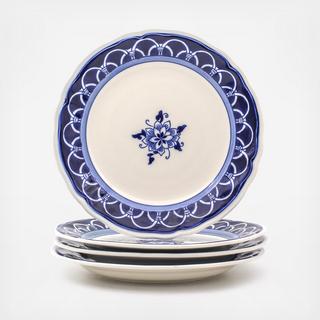 Blue Garden Dinner Plate, Set of 4