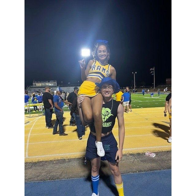 Cheer in the Fall of 2022. Alizé wished so much Marc would cheer with her again, but Marc enjoyed cheering her on from the sidelines.