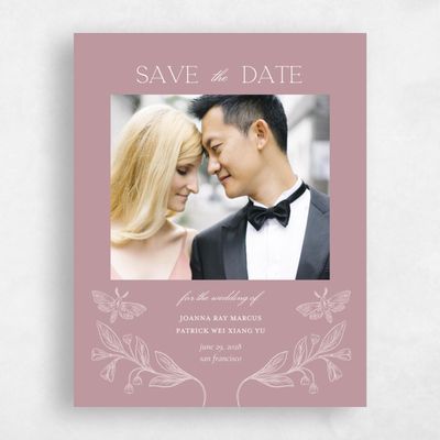 Dusty Rose, Pink Wedding Save the Date - Gaspard Photo
