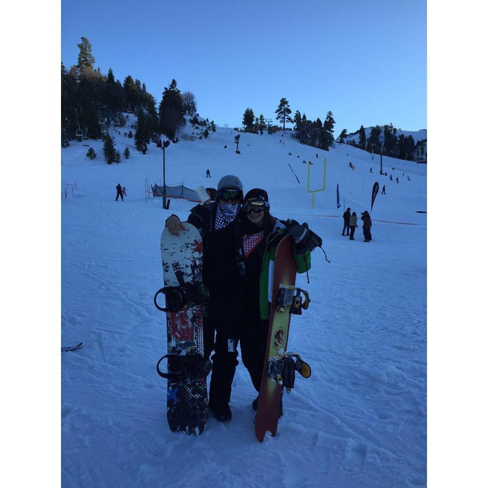 first time we went snowboarding