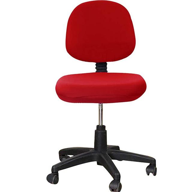 A.B Crew Computer Office Chair Cover Pure Color Universal Chair Cover Stretch Rotating Chair Cover(Red)