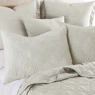 Washed Linen Quilted Sham