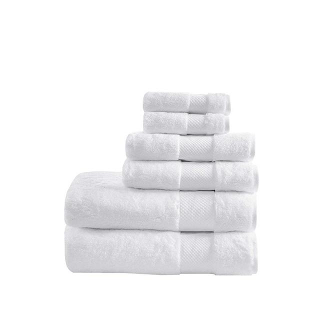 Madison Park Signature 100% Turkish Cotton 623Gsm Luxury Premium Thick Soft Abosorbant Hotel Bathroom Towel Set Shower Hand Face Washcloths, Assorted Sizes, White