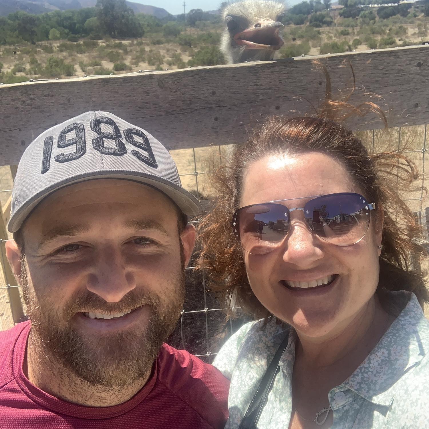 Solvang Ostrich Farm - can you find the photo bomber?