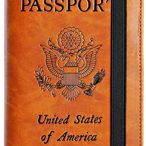 Passport Holder Cover Wallet RFID Blocking Leather Card Case Travel Document Organizer