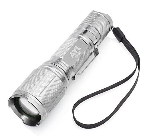 Premium Quality Bright LED Tactical Torch Flashlight With Built-In Rechargeable Battery – 3 Modes – Adjustable Focus Zoom Lens – Excellent For Hiking, Camping, Blackouts & Emergencies
