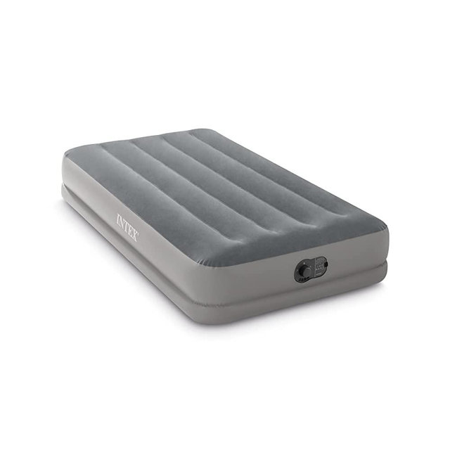 Intex Dura-Beam Standard Series Prestige Mid-Rise Air Mattress with Fastfill USB Powered Internal Air Pump