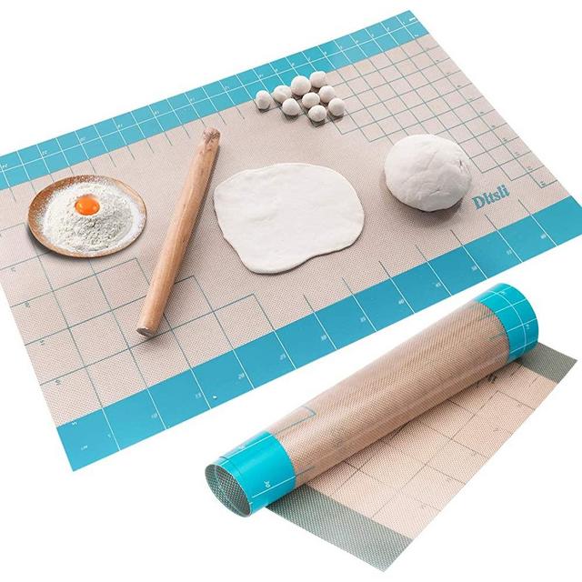 36x24 inch XXL Silicone Baking Mat Extra Large Pastry Fondant Dough Mat Non Stick, Full Stick To Countertop Surface Liner For Rolling Kneading Pie Crust Pizza Cake Bread Cookie Bake Scone Tool