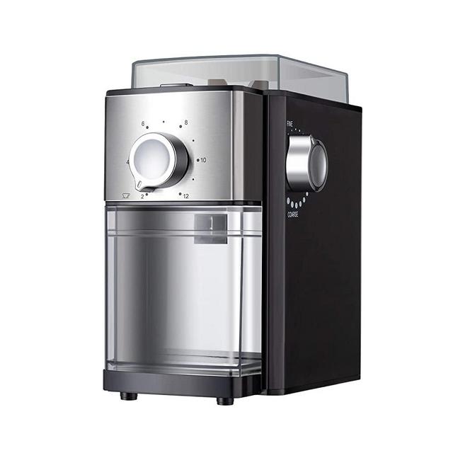 Electric Burr Coffee Grinder For Coffee Lovers | cheffano ALTRA Larger Hopper 17 Grinding Options For DIY | 2-12 Cups Electric Burr Grinder | Easy To Use And Clean with Plastic Brush Included Coffee Burr Grinder-Black