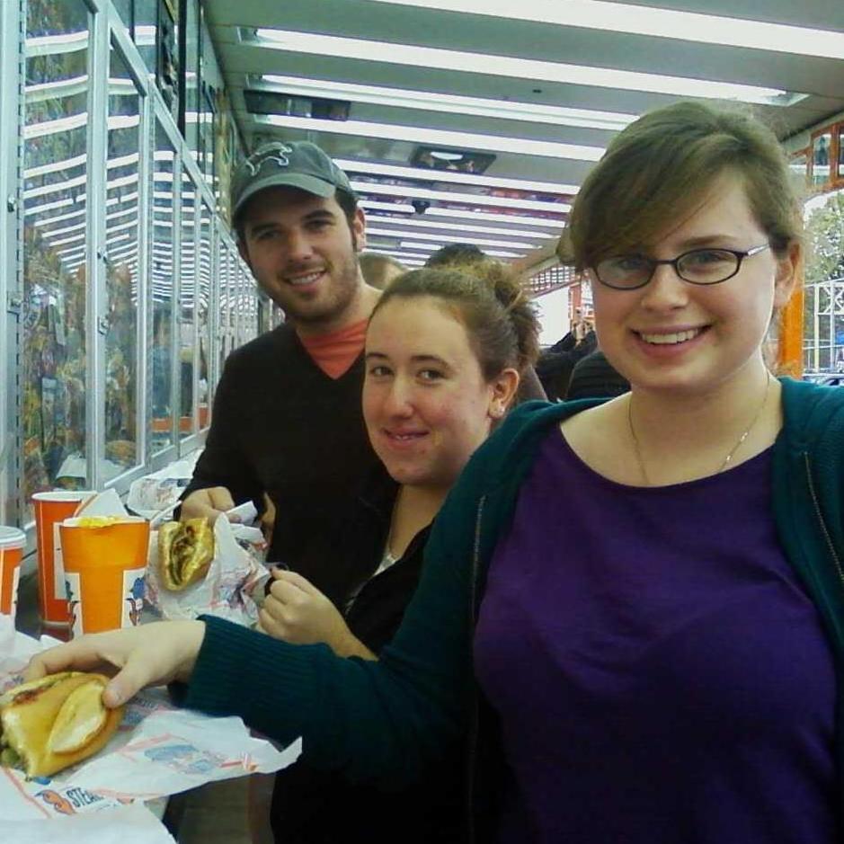BABY Ashley, Liz and Clarke at Geno’s Cheesesteaks in Philadelphia way back in 2009!