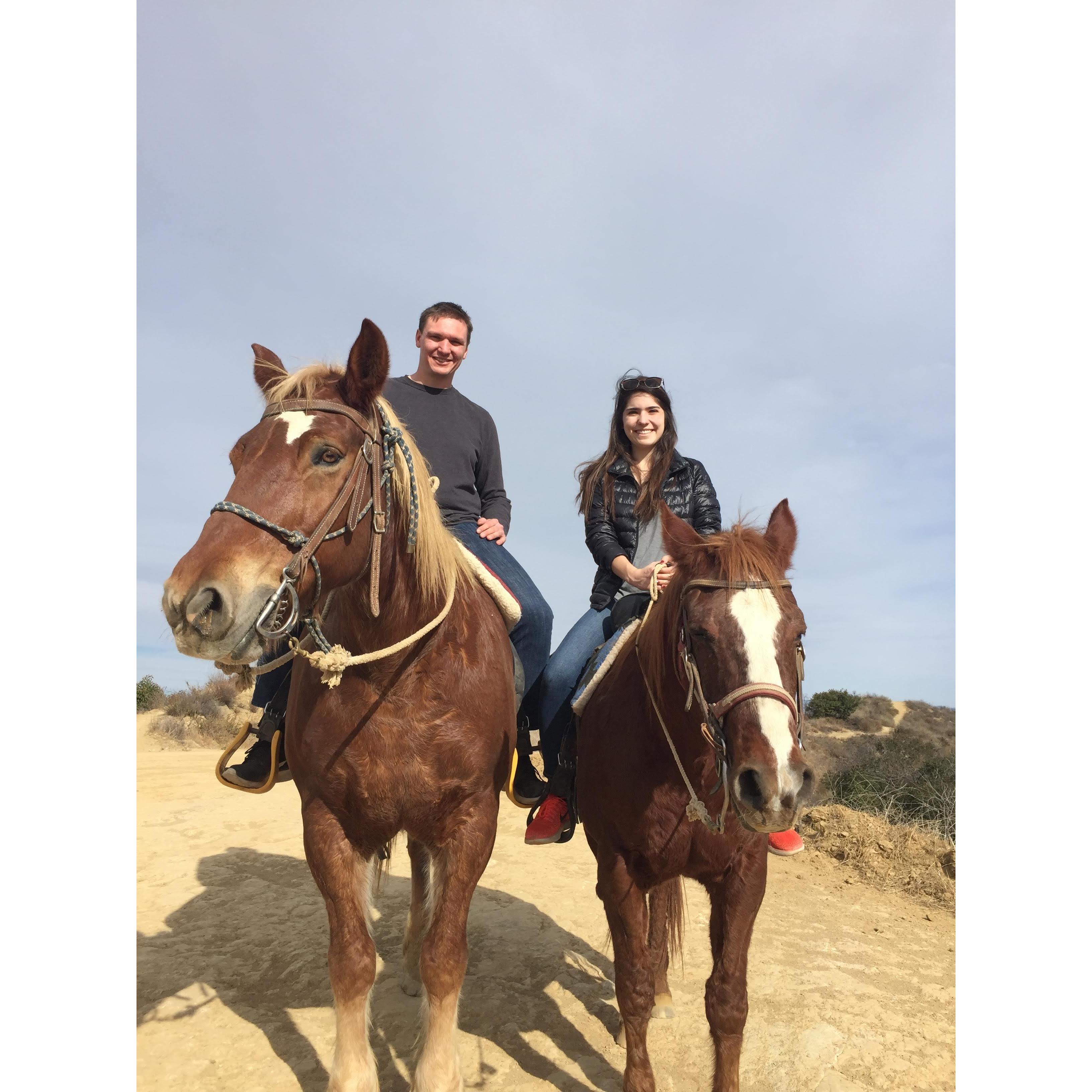 Horseback riding in LA for Rachael's Birthday 2017