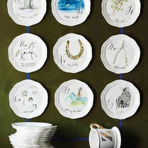 Calligrapher Monogram Canape Plate