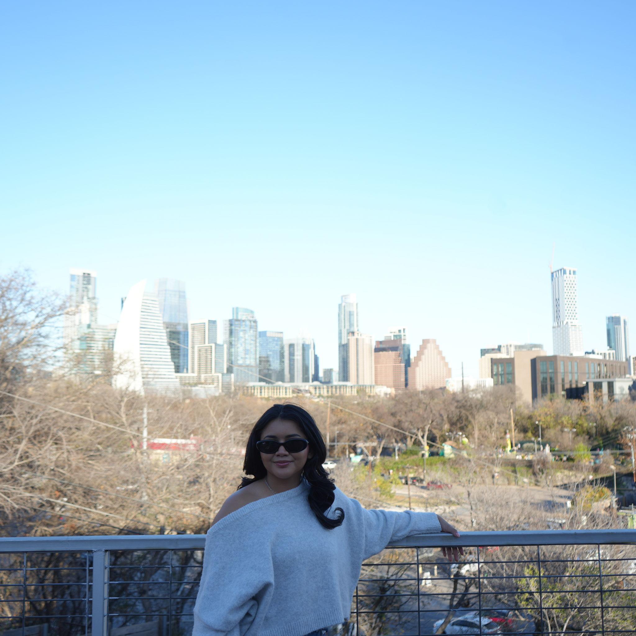 1/2/26: Grandma Sharon arranged for us to stay at an Airbnb with a beautiful view of the skyline. This was when we checked in and Nate decided he would propose here!