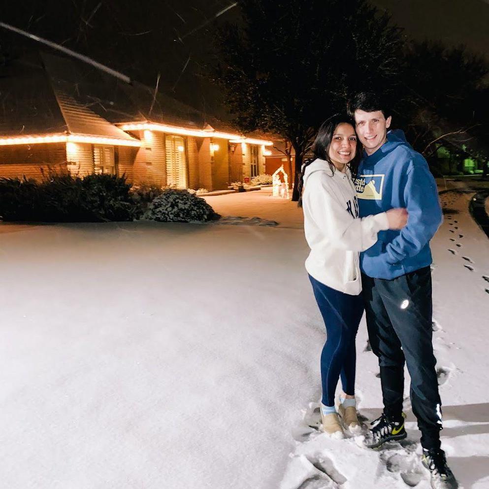 snowing in Midland!