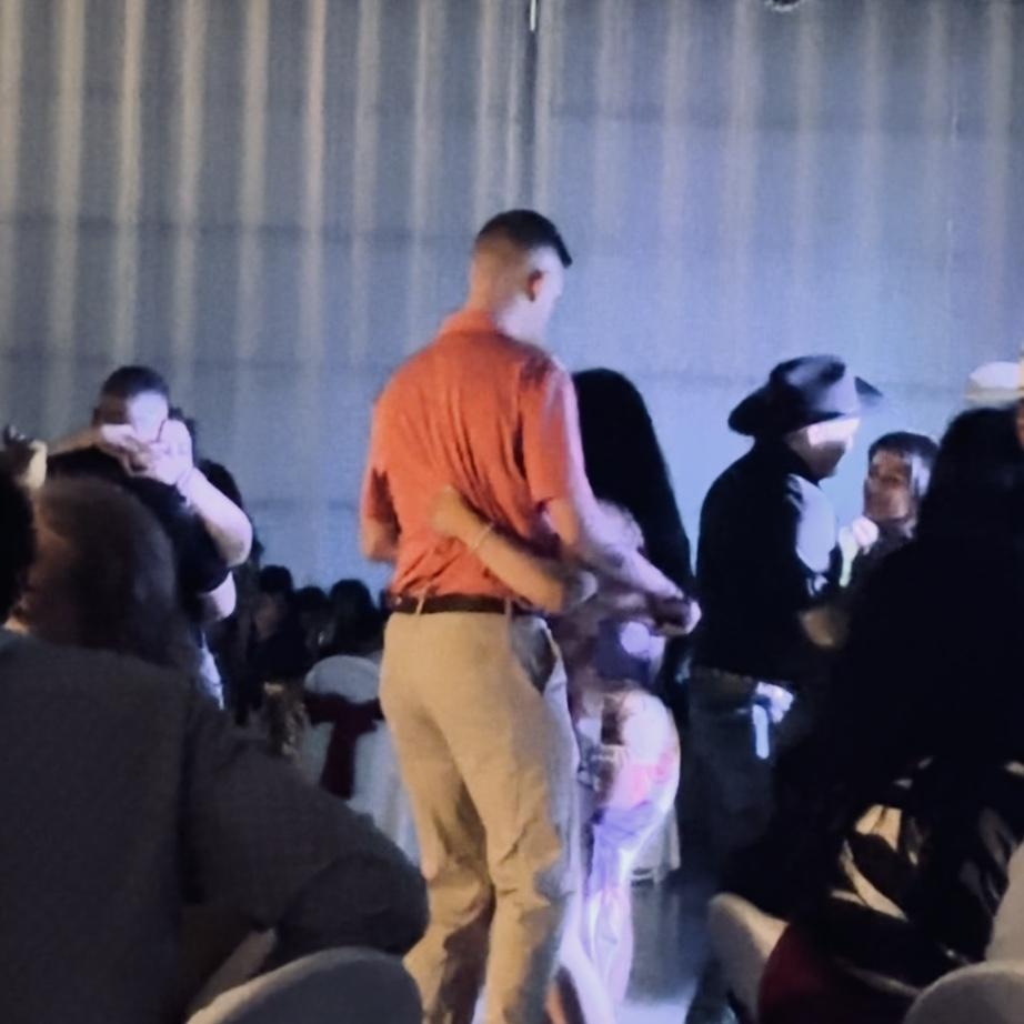 Our first dance was at a wedding.