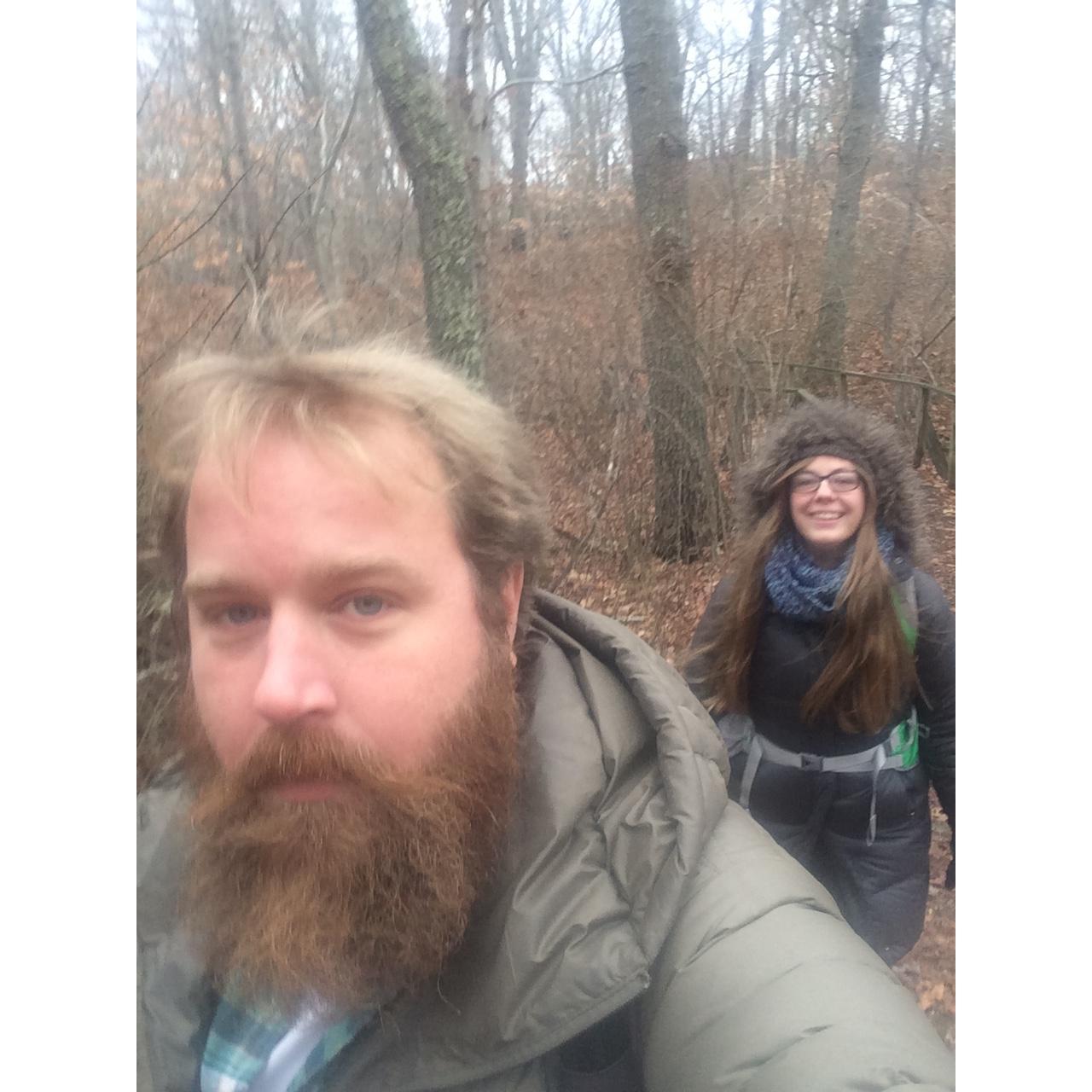 Winter hike, Mashomack Shelter Island.