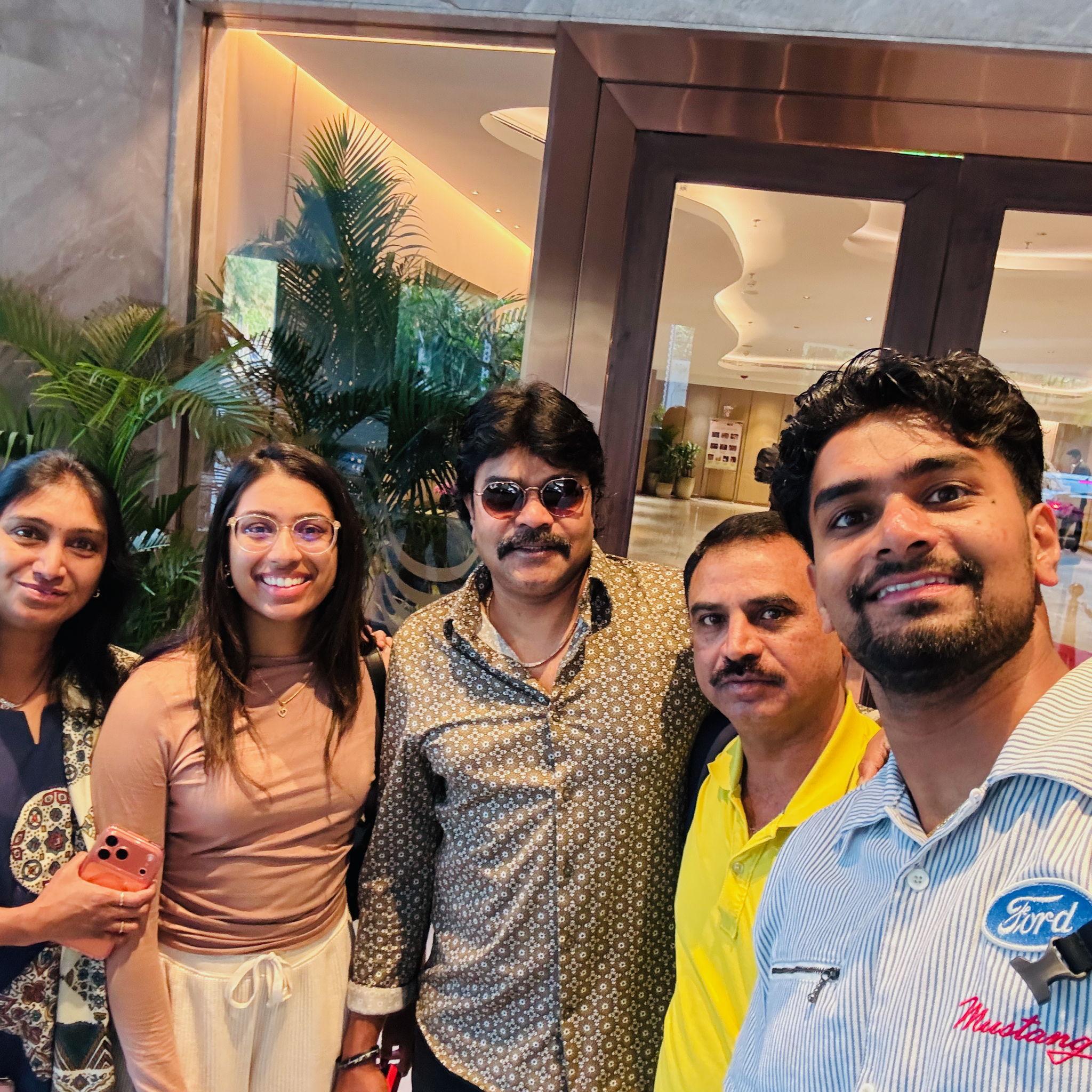 Outside our hotel in Bhopal, after wrapping up the groom and dads' shopping