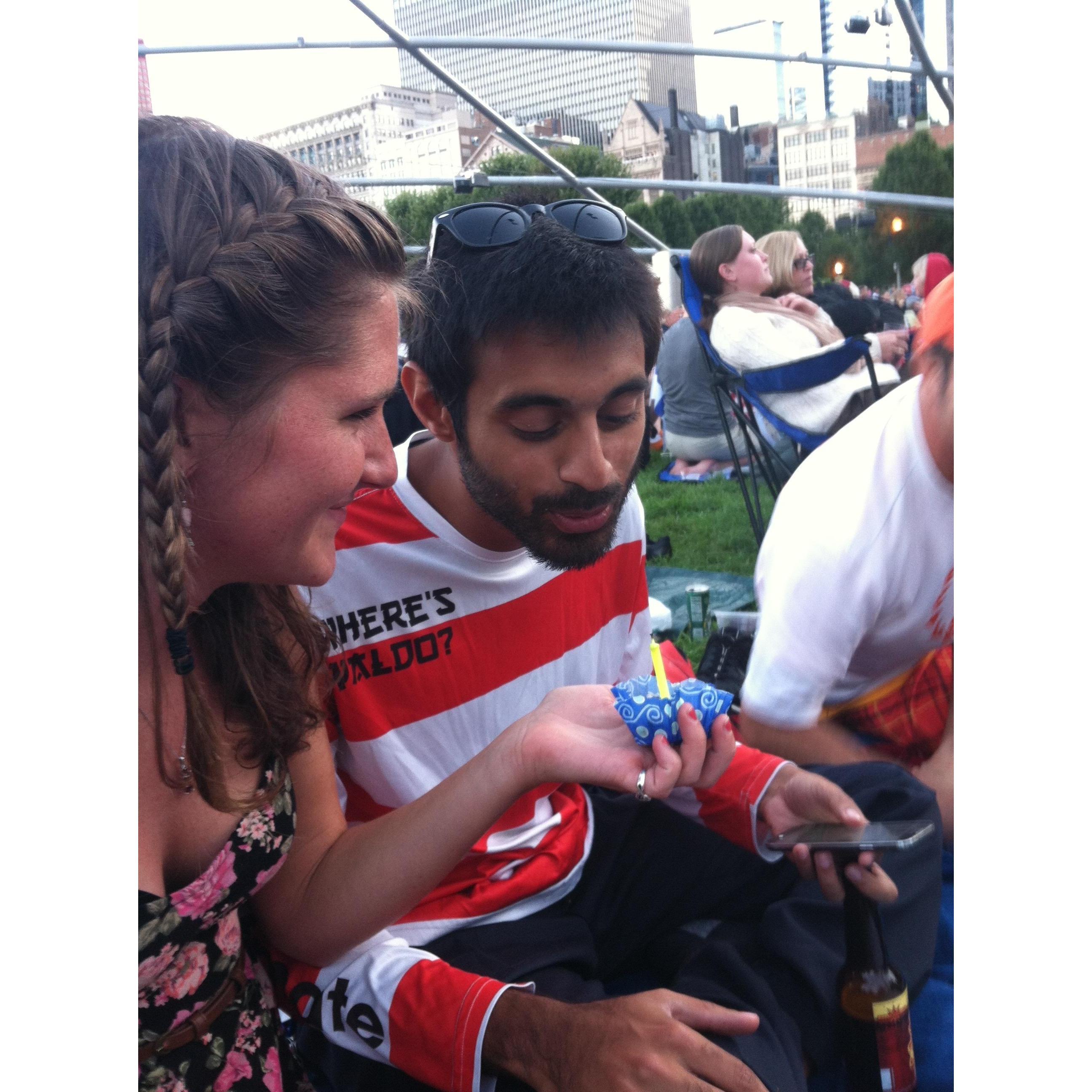 Happy Birthday, Zubair! One of many celebrations at Millennium Park