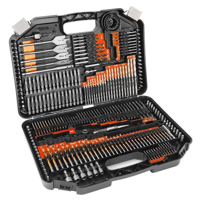 COMOWARE Drill Bit Set, 246 Pcs Drill Bits for Cordless Drill, Drill Driver Bit Set for Wood, Metal, Masonry, Cement and Screwdriver Bits Set Combo Kit, Orange Case